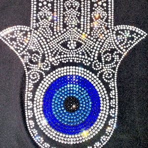 Blinged out hand of fatima shirt